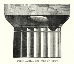 Doric Capital a část Shaft (rytina) od English School