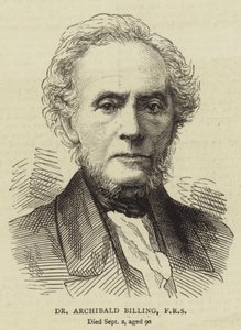 Dr Archibald Billing, FRS (rytina) od English School