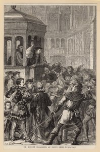 Dr Bourne káže v St Pauls Cross od English School