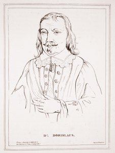 Dr. Dorislaus, z kresby indickou tuší ve sbírce St John St Aubyn Bar, imp. od Ducarme od English School