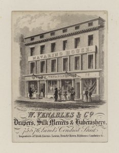 Drapers, W Venables & Co, obchodní karta od English School