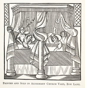 Dreams and Moles, ilustrace z Chap-books of the Eighteenth Century od Johna Ashtona, hospoda. 1882 od English School