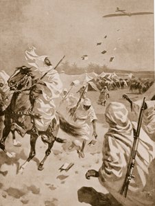 Shazování letáků Arabům během italsko-turecké války, 1911-12 od English School