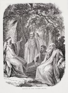 Druids in the Sacred Grove, z Historie Francie, Emile de Bonnechose, vydal Ward, Lock and Co, Londýn od English School
