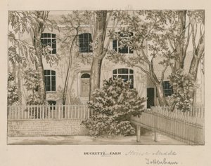 Ducketts Farm House, Tottenham, Londýn (wc na papíře) od English School