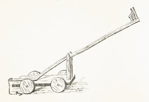 Ducking stolička používaná v 15. století, z „Národních a domácích dějin Anglie“ od Williama Hickmana Smith Aubrey (1858-1916), vydaná v Londýně, kolem roku 1890 od English School