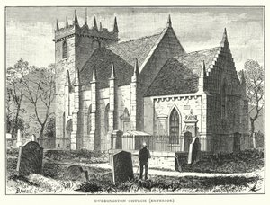 Duddingston Church, exteriér (rytina) od English School