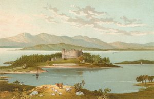 Hrad Dunstaffnage a jezero Loch Etive od English School