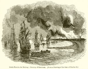 Nizozemská flotila v Medway: Burning of Sheerness