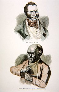 Dutch Sam a John Smith, z tisku vydaného v roce 1812 (barevné lito) od English School