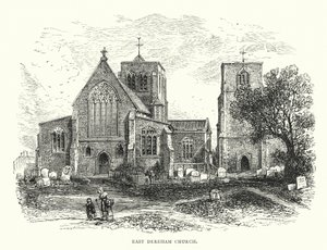 Kostel East Dereham (rytina) od English School