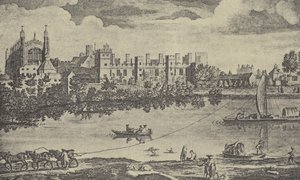 East View of College, 1742 (hlubotisk) od English School