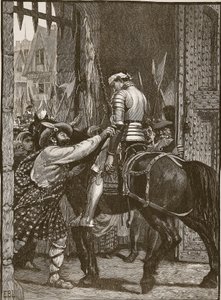 Edinburgh po Floddenu, ilustrace z Cassells Illustrated History of England (sépiová fotografie) od English School