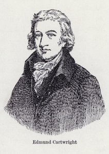 Edmund Cartwright, anglický vynálezce elektrického tkalcovského stavu (litho) od English School