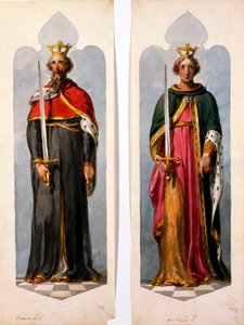 Edward II a Richard I (wc na papíře) od English School