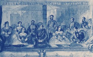 Eduard VII. a anglická královna Alexandra v opeře v Londýně od English School