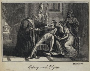 Edwy a Elgiva (rytina) od English School