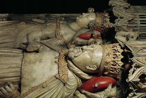 Podobizna Jindřicha IV. (1367-1413) na jeho hrobce v Canterburské katedrále (mramor)