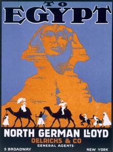 Egypt, reklamní plakát Norddeutscher Lloyd