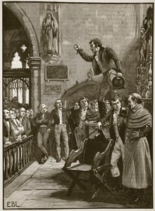Volební shromáždění v Irsku, 1825, ilustrace z Cassells Illustrated History of England (sépiová fotografie) od English School