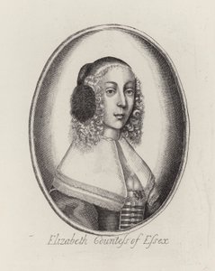 Elizabeth, hraběnka z Essexu (rytina) od English School