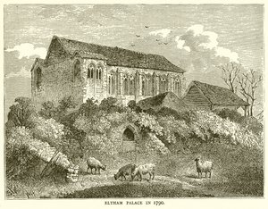 Elthamský palác v roce 1790 od English School