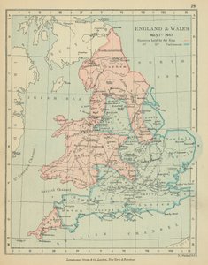 Anglie a Wales (barevná litografie) od English School