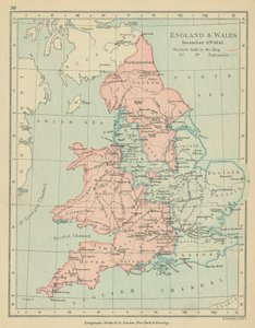 Anglie a Wales (barevná litografie) od English School
