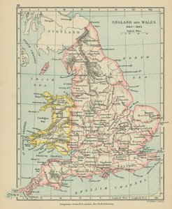 Anglie a Wales (barevná litografie) od English School