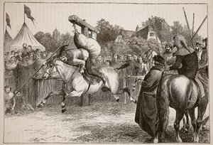 Anglické veselí ve čtrnáctém století: Ilustrace z Cassells Illustrated History of England (sépiová fotografie). od English School