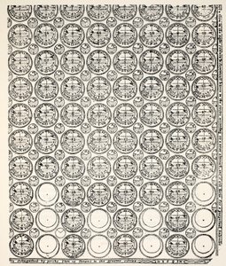 Engraved Almanack, 1591 (kopie Bagford) od English School