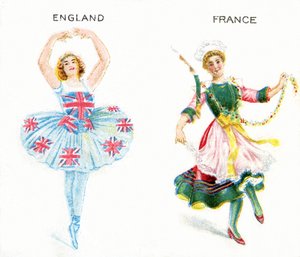 Cigaretové karty Entente Cordiale (Cordial Understanding), 1915 od English School