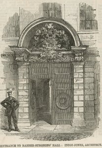 Vchod do Barber-Surgeons Hall, Monkwell Street od English School
