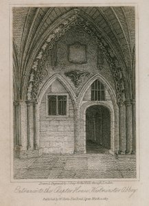 Vchod do Kapituly, Westminster Abbey, Londýn od English School