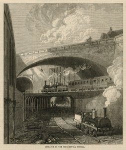 Vstup do tunelu Clerkenwell od English School
