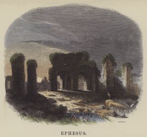 Ephesus (barevná rytina) od English School