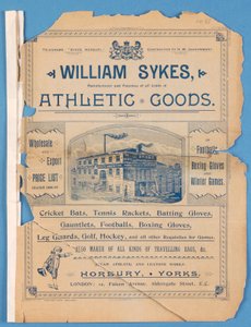 Katalog zařízení produkoval William Sykes, 1896 od English School