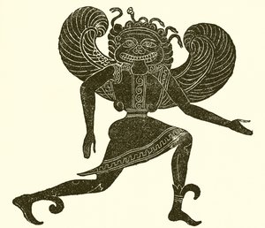 Etruská Gorgona. (Muzeum Campana) od English School