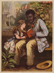 Eva a strýček Tom (barevná litografie) od English School