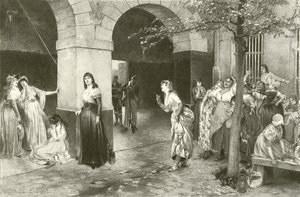 Evariste Carpentier Mme Roland ve vězení Ste Pelagie (rytina) od English School