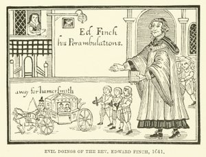 Zlé skutky reverenda Edwarda Finche, 1641 od English School