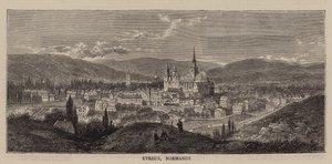 Evreux, Normandie (rytina) od English School