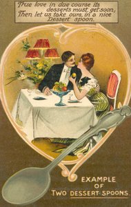 Příklad dvou pouštních lžic (barva litho) od English School