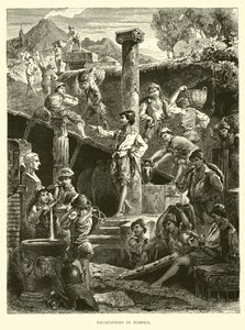 Vykopávky v Pompejích od English School