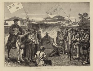 Poprava čínského zločince (rytina) od English School