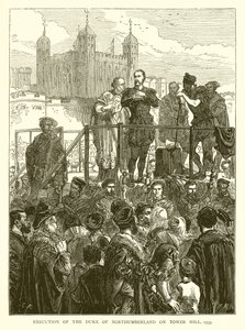 Poprava vévody z Northumberlandu na Tower Hill, 1553 od English School