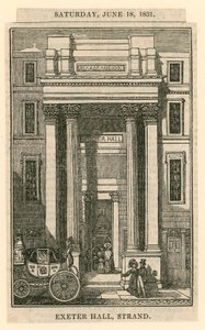 Exeter Hall, Strand, Londýn od English School