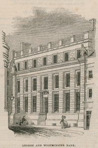 Exteriér londýnské a Westminsterské banky od English School
