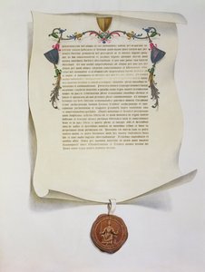 Faksimile vydání Magna Charta, poprvé vydané v roce 1225, 1816 od English School