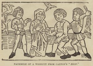 Faksimile dřevorytu z Caxtonova "Aesop" (rytina) od English School